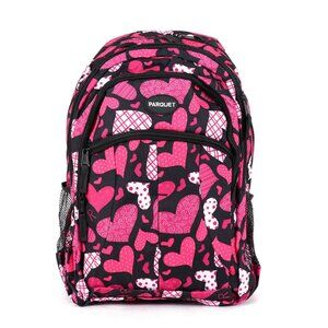 Pink Heart Pattern Novelty Backpack 17" in